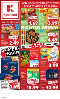Titelseite des Kaufland Prospekts ab 23.07.2026