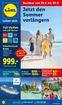 Titelseite des Lidl Prospekts ab 29.08.2026