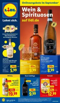 Titelseite des Lidl Prospekts ab 01.09.2026