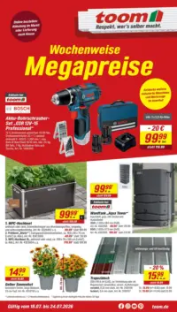 Titelseite des toom Prospekts ab 18.07.2026